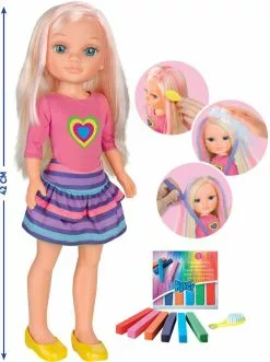 GP TOYS POUPEE NANCY 42 CM UNE JOURNEE MECHES EN COULEURS