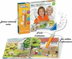 Ravensburger COFFRET COMPLET TIPTOI® LECTEUR INTERACTIF ET LIVRE IMAGIER A LA FERME