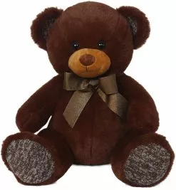 SIDJ PELUCHE OURS MARRON AVEC RUBAN 38 CM