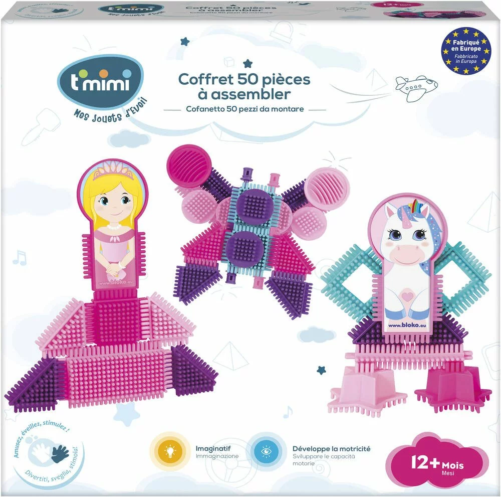 T'MIMI COFFRET 50 PIECES A ASSEMBLER - PRINCESSE & LICORNE 3 T'MIMI COFFRET 50 PIECES A ASSEMBLER - PRINCESSE & LICORNE – Image 3