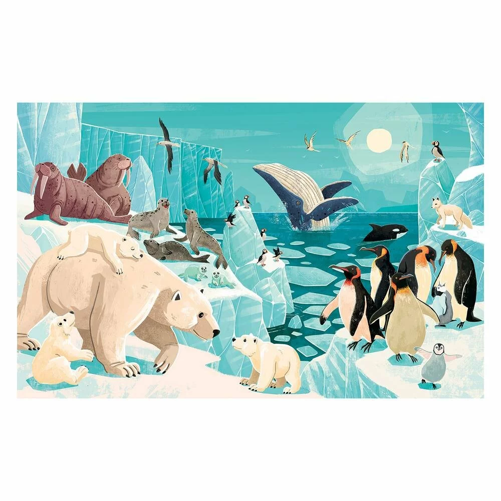 SASSI JUNIOR PUZZLE LA PLANETE EN DANGER 220 PIECES + LIVRE - LES GLACES 2 SASSI JUNIOR PUZZLE LA PLANETE EN DANGER 220 PIECES + LIVRE - LES GLACES – Image 2