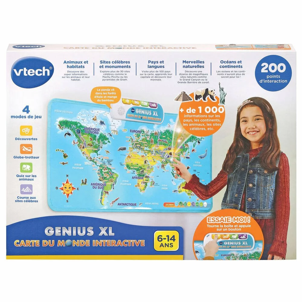 VTech GENIUX XL - CARTE DU MONDE INTERACTIVE 2 VTech GENIUX XL - CARTE DU MONDE INTERACTIVE – Image 2
