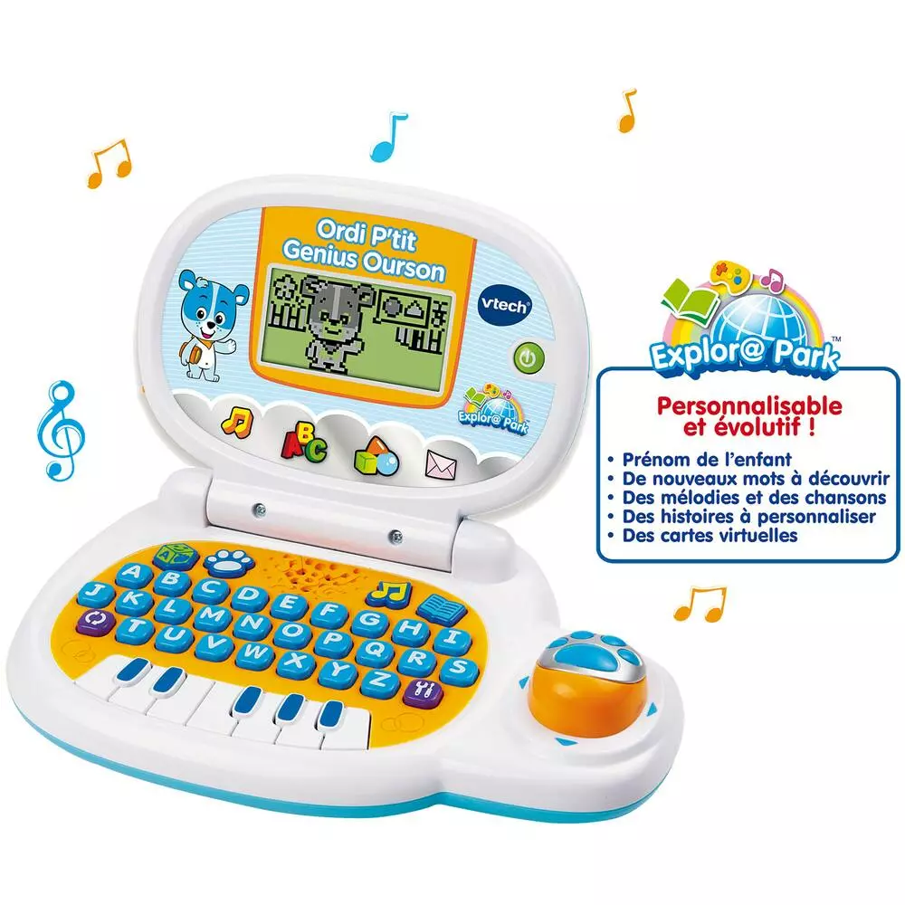 VTech ORDI P'TIT GENIUS OURSON BLEU 1 VTech ORDI P'TIT GENIUS OURSON BLEU