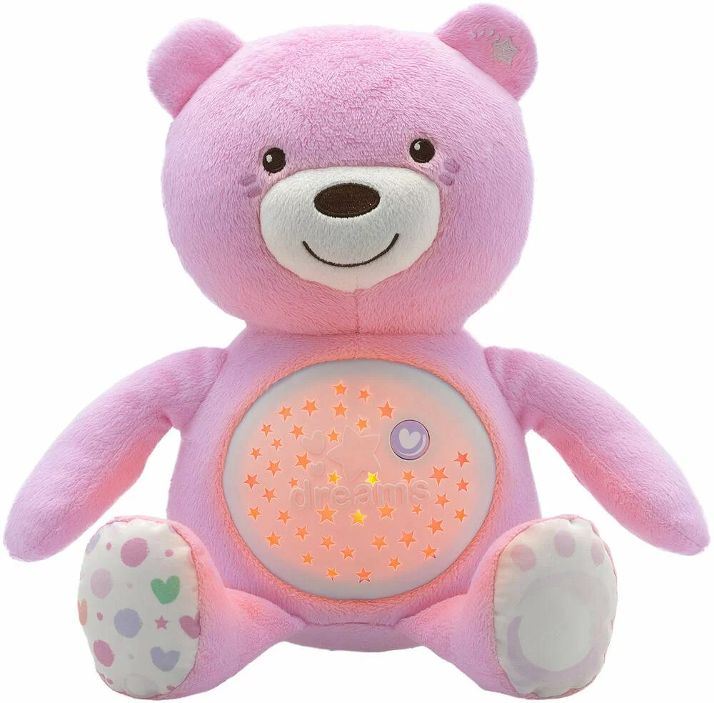 CHICCO PELUCHE OURSON PROJECTEUR BABY BEAR ROSE 1 CHICCO PELUCHE OURSON PROJECTEUR BABY BEAR ROSE