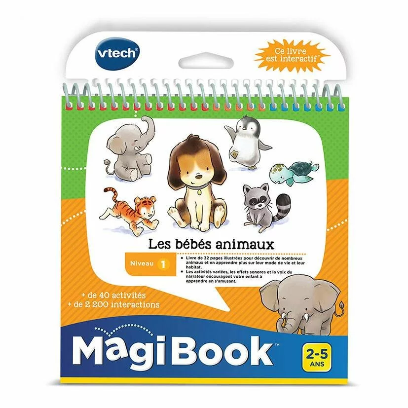 VTech LIVRE MAGIBOOK - LES BEBES ANIMAUX 1 VTech LIVRE MAGIBOOK - LES BEBES ANIMAUX