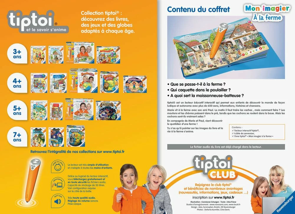 Ravensburger COFFRET COMPLET TIPTOI® LECTEUR INTERACTIF ET LIVRE IMAGIER A LA FERME 6 Ravensburger COFFRET COMPLET TIPTOI® LECTEUR INTERACTIF ET LIVRE IMAGIER A LA FERME – Image 6