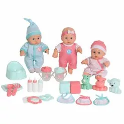 CERISE & CAPUCINE COFFRET 3 POUPEES LES TRIPLES 23 CM