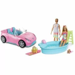 MATTEL COFFRET POUPEE BARBIE CABRIOLET PISCINE