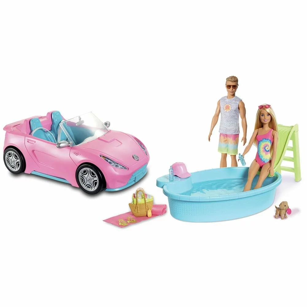 MATTEL COFFRET POUPEE BARBIE CABRIOLET PISCINE 1 MATTEL COFFRET POUPEE BARBIE CABRIOLET PISCINE