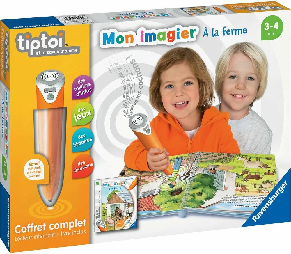 Ravensburger COFFRET COMPLET TIPTOI® LECTEUR INTERACTIF ET LIVRE IMAGIER A LA FERME 2 Ravensburger COFFRET COMPLET TIPTOI® LECTEUR INTERACTIF ET LIVRE IMAGIER A LA FERME – Image 2