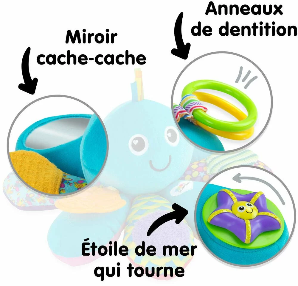 Lamaze PELUCHE PIEUVRE MULTI ACTIVITES 5 Lamaze PELUCHE PIEUVRE MULTI ACTIVITES – Image 5