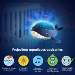 PABOBO KID'SLEEP AQUA DREAM - PROJECTEUR VEILLEUSE MUSICALE ET LUMINEUSE BALEINE -MATTEL Soldes Boutique f103cbd18282b10dfe800702dabf90bb98a64dca 02081597 03