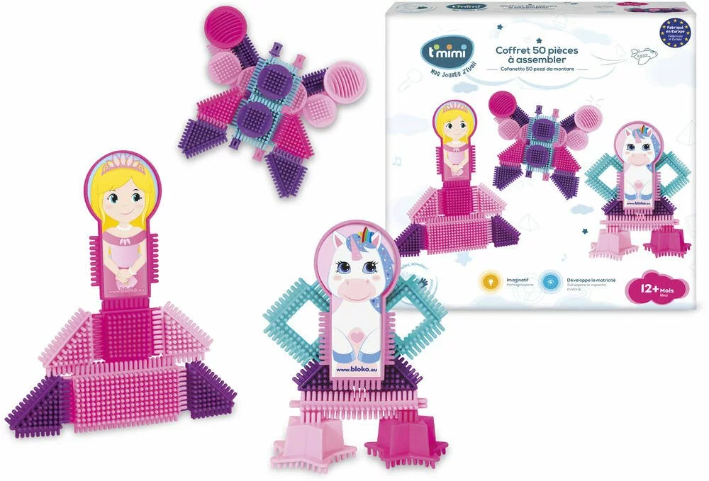 T'MIMI COFFRET 50 PIECES A ASSEMBLER - PRINCESSE & LICORNE 2 T'MIMI COFFRET 50 PIECES A ASSEMBLER - PRINCESSE & LICORNE – Image 2
